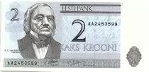 Estland 2 Krooni - K.E. Von Baer - University of Tartu - 1992 - P.70 - Neuf