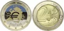 Estonia 2 Euros - 10 years of the Euro - Colorised - 2012