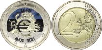 Estonia 2 Euros - 10 years of the Euro - Colorised - 2012