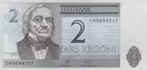 Estonia 2 Krooni - K.E. Von Baer - University of Tartu - 1992 - UNC - P.70a
