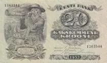 Estonia 20 Krooni - Shepherd - Arms - 1932 - P.64