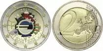Estonie 2 Euros - 10 ans de l\'Euro - Colorisée - 2012