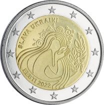 Estonie 2 Euros Commémo. BU (coincard) Estonie 2022 - Ukraine - PCGS MS66