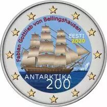 Estonie 2 Euros Comm&eacute;mo. COULEUR Estonie 2020 - 200 ans de la premi&egrave;re exp&eacute;dition en Antarctique