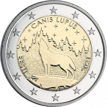 Estonie 2 Euros Commémo. Estonie 2021 - Le Loup (Canis Lupus)