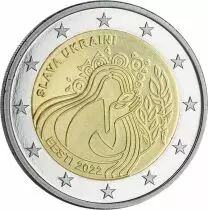 Estonie 2 Euros Comm&eacute;mo. UNC Estonie 2022 - Ukraine