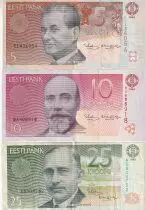 Estonie 5, 10 & 25 krooni