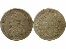 Etat Pontifical Pie IX - 5 Soldi Argent - 1867 R Rome An XXI