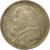 Etat Pontifical Pie IX - Lira Argent - 1868 R Rome An XXIII