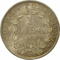 Etat Pontifical Pie IX - Lira Argent - 1868 R Rome An XXIII