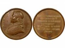Etat Pontifical Pie IX - M&eacute;daille Bronze, Retour du Pape &agrave; Rome - 1850