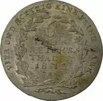 Etats Allemands (Prusse) 1/6 Reichsthaler - Kingdom of Prussia - Friedrich Wilhelm III - 1813 A Berlin