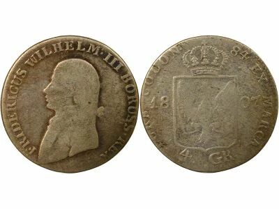 Etats Allemands (Prusse) Fr�d�ric Guillaume III - 4 Groschen Argent - 1807 A Berlin