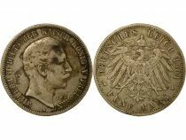 Etats Allemands (Prusse) Guillaume II - 5 Mark Argent - 1901 A Berlin