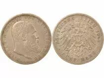Etats Allemands (Wurtemberg) Guillaume II - 5 Mark Argent - 1903 F Stuttgart