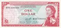 Etats Caraïbes orientales 1 dollar - Elizabeth II - Eastern Caribbean - Series B - 1965