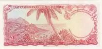 Etats Cara&iuml;bes orientales 1 dollars - Elisabeth II - Cara&iuml;be orientale - S&eacute;rie B - 1965
