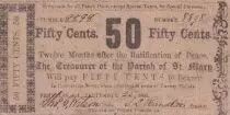 Etats Conf&eacute;d&eacute;r&eacute;s d\'Am&eacute;rique 50 Cents - The Treasure of Parish Saint Mary - Louisiane - Franklin - 25-09-1862