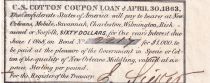 Etats Confédérés d\'Amérique 60 Dollars - Coupon de cotons Confédérés - 30-04-1963