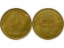 Etats de l\'Afrique Equatoriale 50 Centimes, France Libre - 1942 Pr&eacute;toria