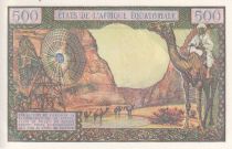 Etats de l\'Afrique Equatoriale 500 Francs - Femme, Mine, chameaux - (ND 1963) - Série O.12 - Lettre A (Tchad) - P.4a