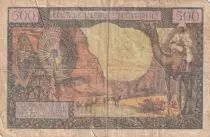 Etats de l\'Afrique Equatoriale 500 Francs - R&eacute;p. Centrafricaine (Lettre B) - S&eacute;rie D.11