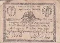 Etats Italiens 8 Paoli - Assignat - R&eacute;publique romaine - 1798 - P.S538