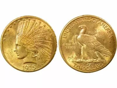 Etats Unis d\'Am�rique  10 Gold Dollars, Indian Head - 1913 Philadelphia