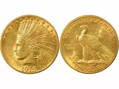 Etats Unis d\'Am�rique  10 Gold Dollars, Indian Head - 1913 Philadelphia