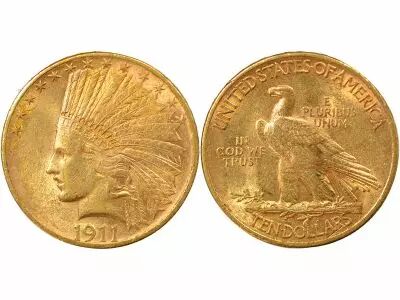 Etats Unis d\'Am�rique  10 Gold Dollars, Indian Head - 1913 Philadelphia