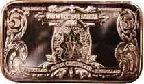 Etats Unis d\'Amérique  Indian Chief 5$ Ingot - 1 Copper Ounce