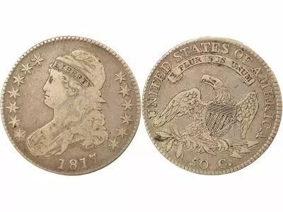 Etats Unis d\'Am�rique 1/2 Silver Dollar, Capped Bust - 1817 Philadelphia