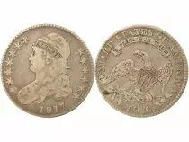 Etats Unis d\'Amérique 1/2 Silver Dollar, Capped Bust - 1817 Philadelphia