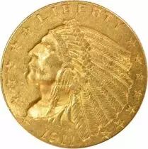 Etats Unis d\'Am&eacute;rique 2 1/2 Dollars Or, T&ecirc;te d\'Indien - 1911 Philadelphie
