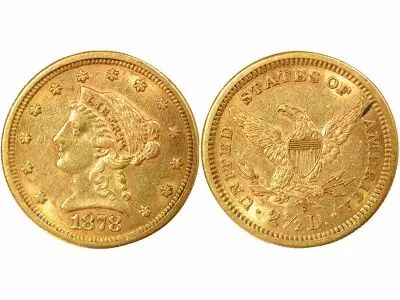 Etats Unis d\'Am�rique 2 1/2 Gold Dollars, Liberty Head - 1878 S San Francisco