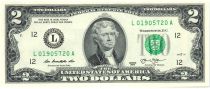 Etats Unis d´Amérique 2 Dollars Jefferson - 2013 L12 San Francisco