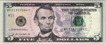 Etats Unis d´Amérique 5 Dollars Lincoln - Lincoln Mémorial 2013 -  K11 Dallas
