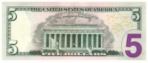 Etats Unis d´Amérique 5 Dollars Lincoln - Lincoln Mémorial 2013 L12 San Francisco