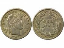 Etats Unis d\'Am&eacute;rique Dime Argent, Barber - 1907 Philadelphie