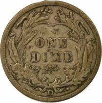 Etats Unis d\'Am&eacute;rique Dime Argent, Barber - 1908 D Denver