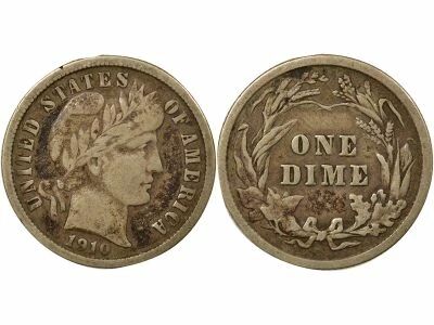 Etats Unis d\'Am�rique Dime Argent, Barber - 1910 Philadelphie