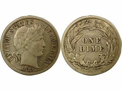 Etats Unis d\'Am�rique Dime Argent, Barber - 1913 Philadelphie