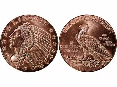Etats Unis d\'Am�rique Indian Head - 1 Copper Ounce