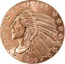 Etats Unis d\'Am&eacute;rique Indian Head - 5 Once Copper