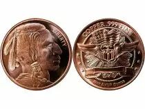 Etats Unis d\'Amérique Indian Head, Buffalo - Copper Ounce