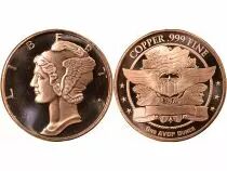 Etats Unis d\'Amérique Mercury Dime - 1 Once Cuivre
