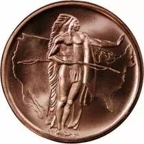 Etats Unis d\'Am&eacute;rique Oregon Track - 1 Copper Ounce