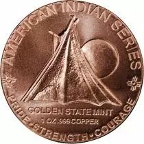 Etats Unis d\'Am&eacute;rique Oregon Track - 1 Copper Ounce