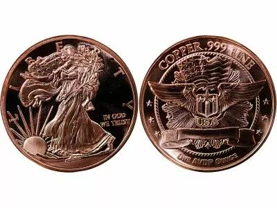 Etats Unis d\'Am�rique Walking Liberty - 1 Copper Ounce