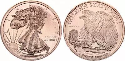 Etats Unis d\'Am�rique Walking Liberty - 1 Ounce Copper